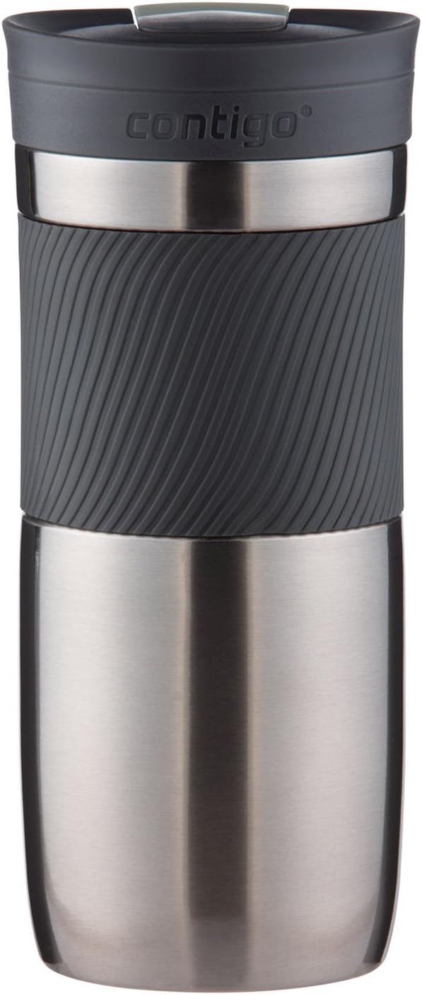 Contigo Snapseal Byron Vacuum-Insulated Stainless Steel Travel Mug, 16 Oz, Gunmetal