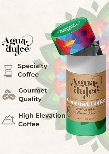 Agua Dulce Ground Coffee 100% Arabica Single Origin Specialty Gourmet Fair Trade Costa Rica Coffee Honey Process 12oz Pack of 1 (Honey Process, Ground Coffee 12oz)