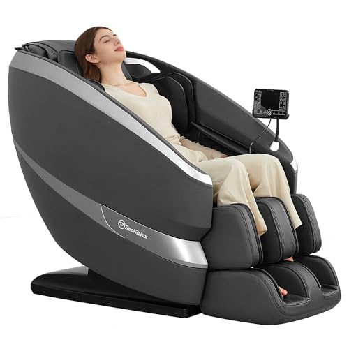 Real Relax 2025 Massage Chair Full Body，Zero Gravity 18 Fixed Point Shiatsu Massage Recliner with Lower Back and Calf Heating，Neck Massage and 12 Auto Modes，Home and Office Use，FS-01 Black