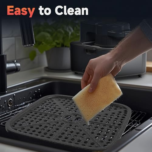 8QT Easy View Non Toxic Air Fryer, 1750W, 6-in-1 Non-drawer Digital Air Fryer, Precise Temp & Timer Control and Pre-Set Timer, Auto Shutoff, Roast, Bake, Air Fry, Broil, Reheat & Dehydrate, Black