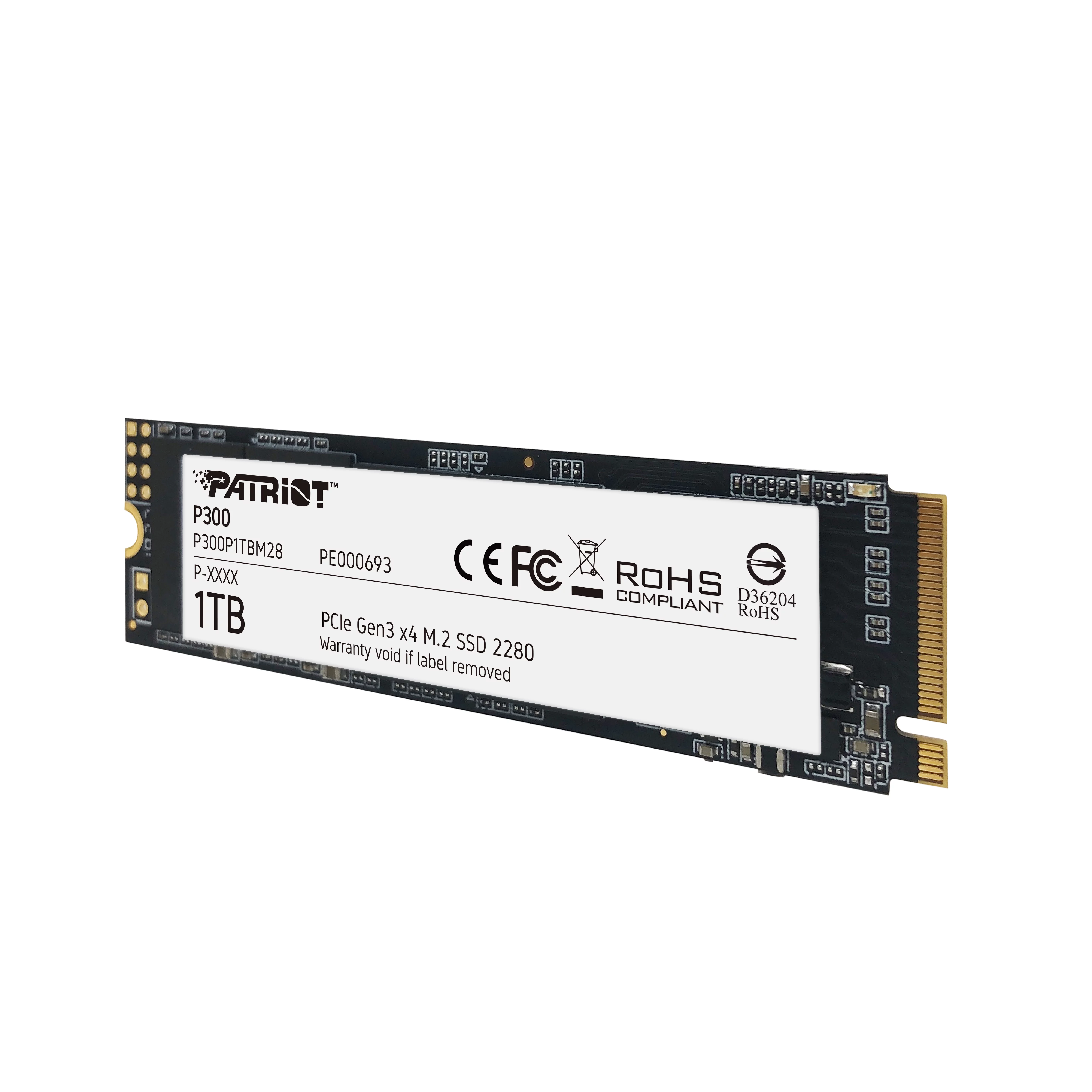 Patriot P300 1TB Internal SSD - NVMe PCIe Gen 3x4 - M.2 2280 - Solid State Drive - P300P1TBM28