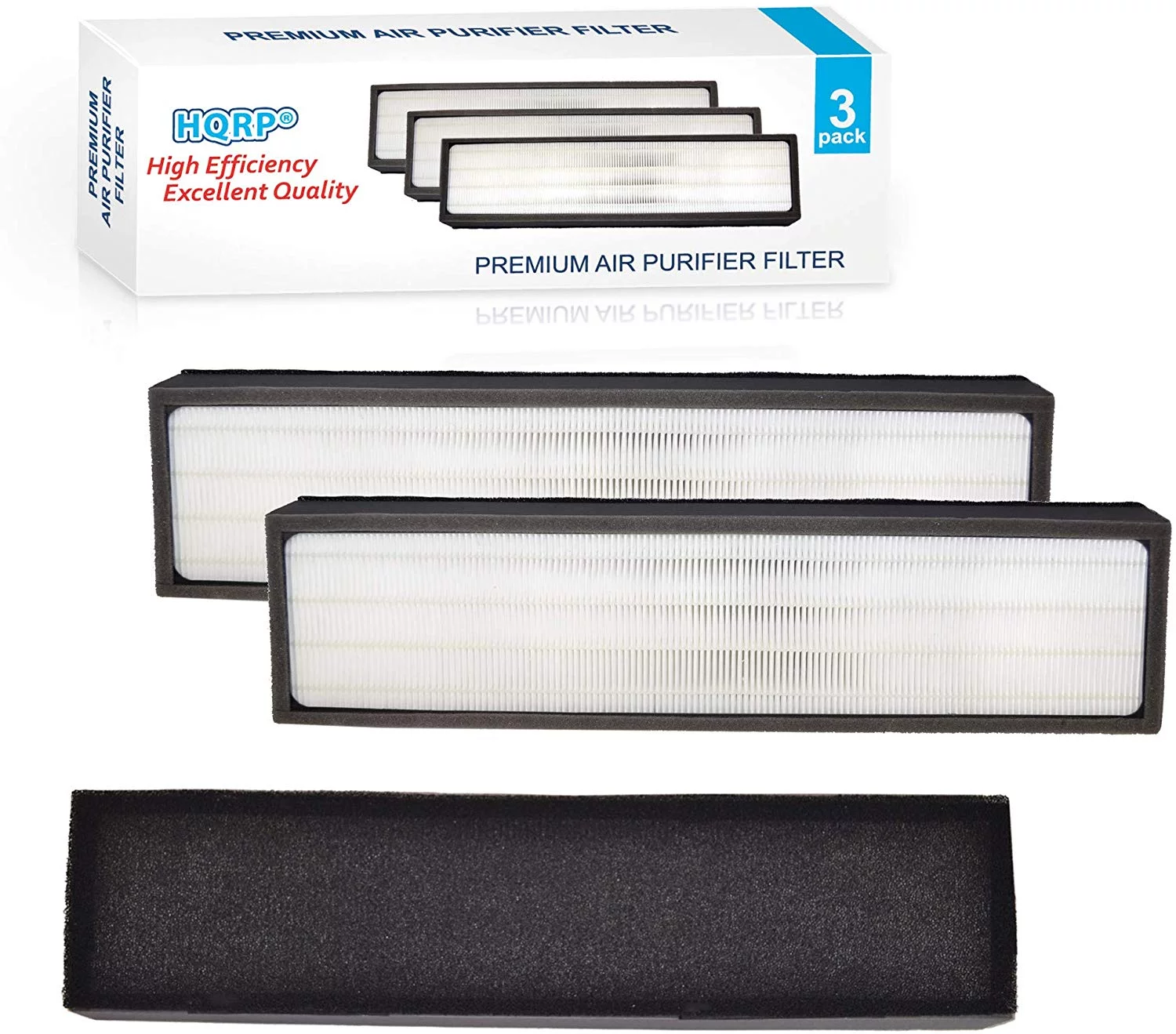 HQRP 3-Pack Filter Compatible with Lowe's 560976, LOWESRAPF-E-4, FLT5000; Idylis 3-Speed 193-sq ft IAP-GG-125 Energy Star Air Purifiers