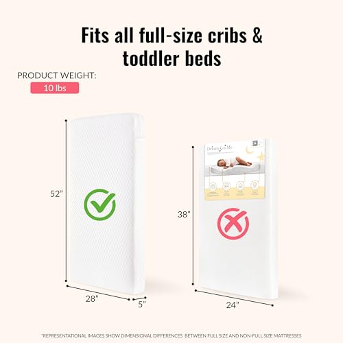 Dream On Me Baby Zzz 5” Crib Mattress, GREENGUARD Gold & JPMA Certified, Water-Resistant Sleep Surface, Machine Washable Cover, Fits Standard Cribs & Toddler Beds