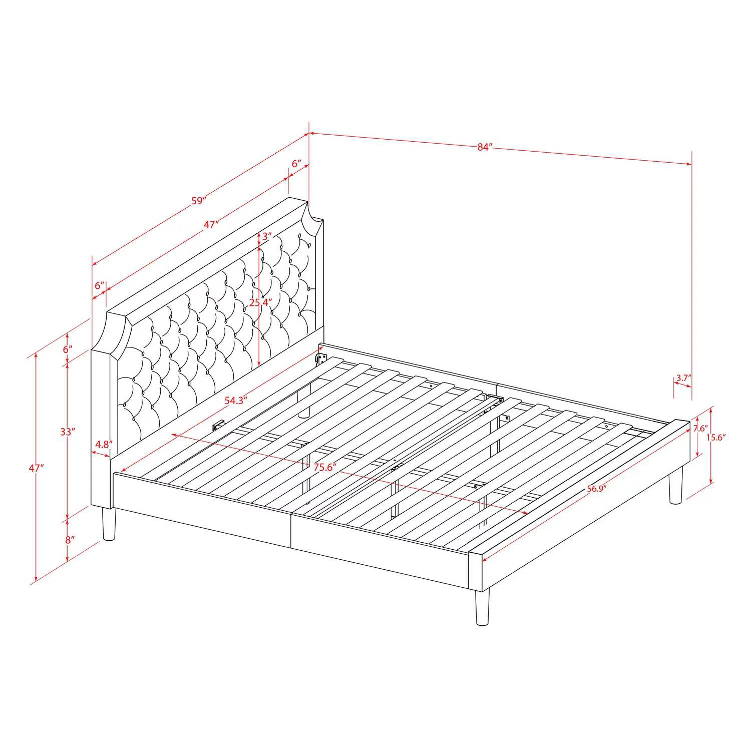 East West Furniture Granbury 2-Piece Wood Full Bedroom Set in Dark Brown