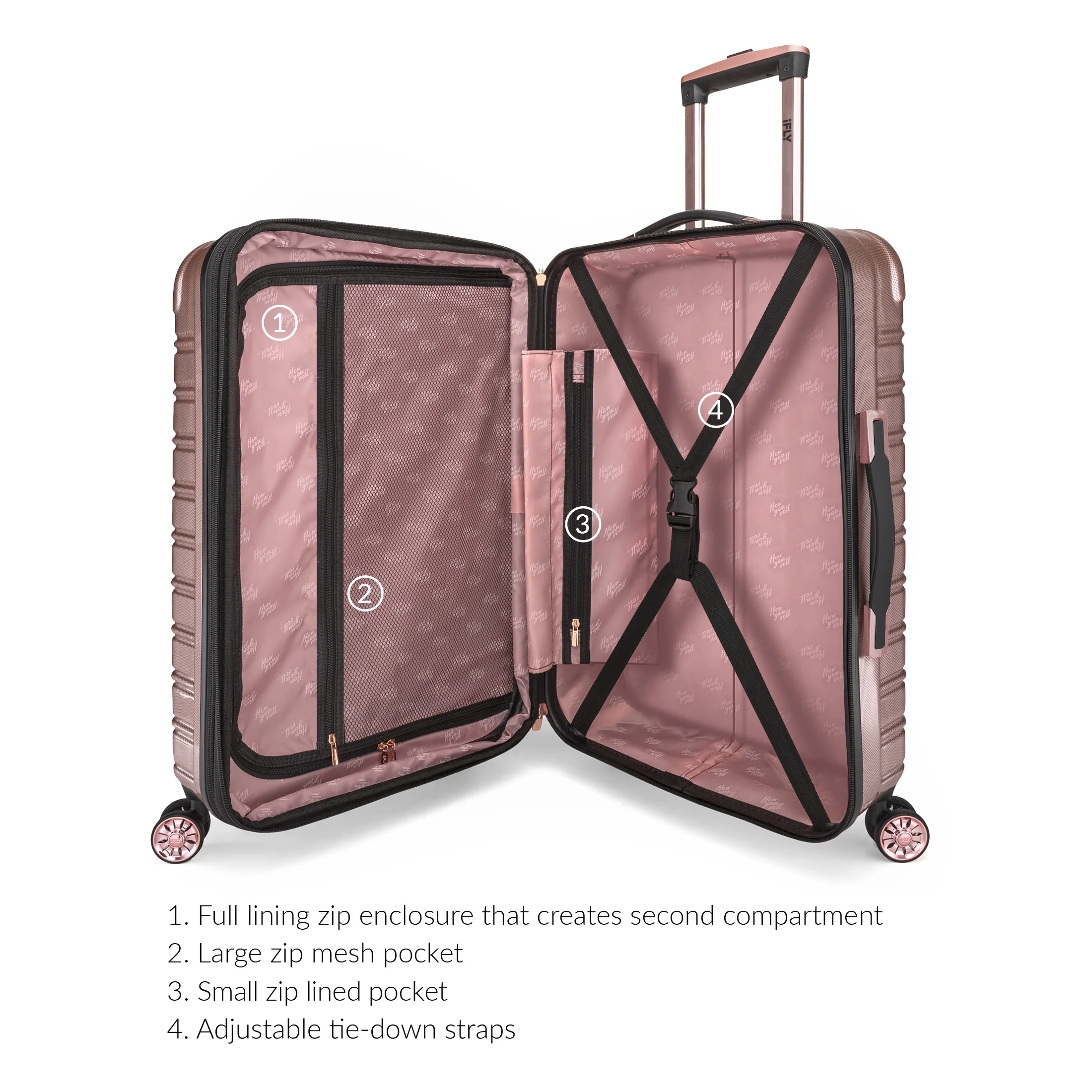 iFLY Hardside Luggage Fibertech 3 Piece Set, 20