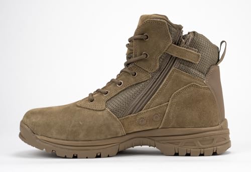 RYNO GEAR Tactical Combat Military Boots with CoolMax Lining, Contrast Stitching and Slip Resistant Sole