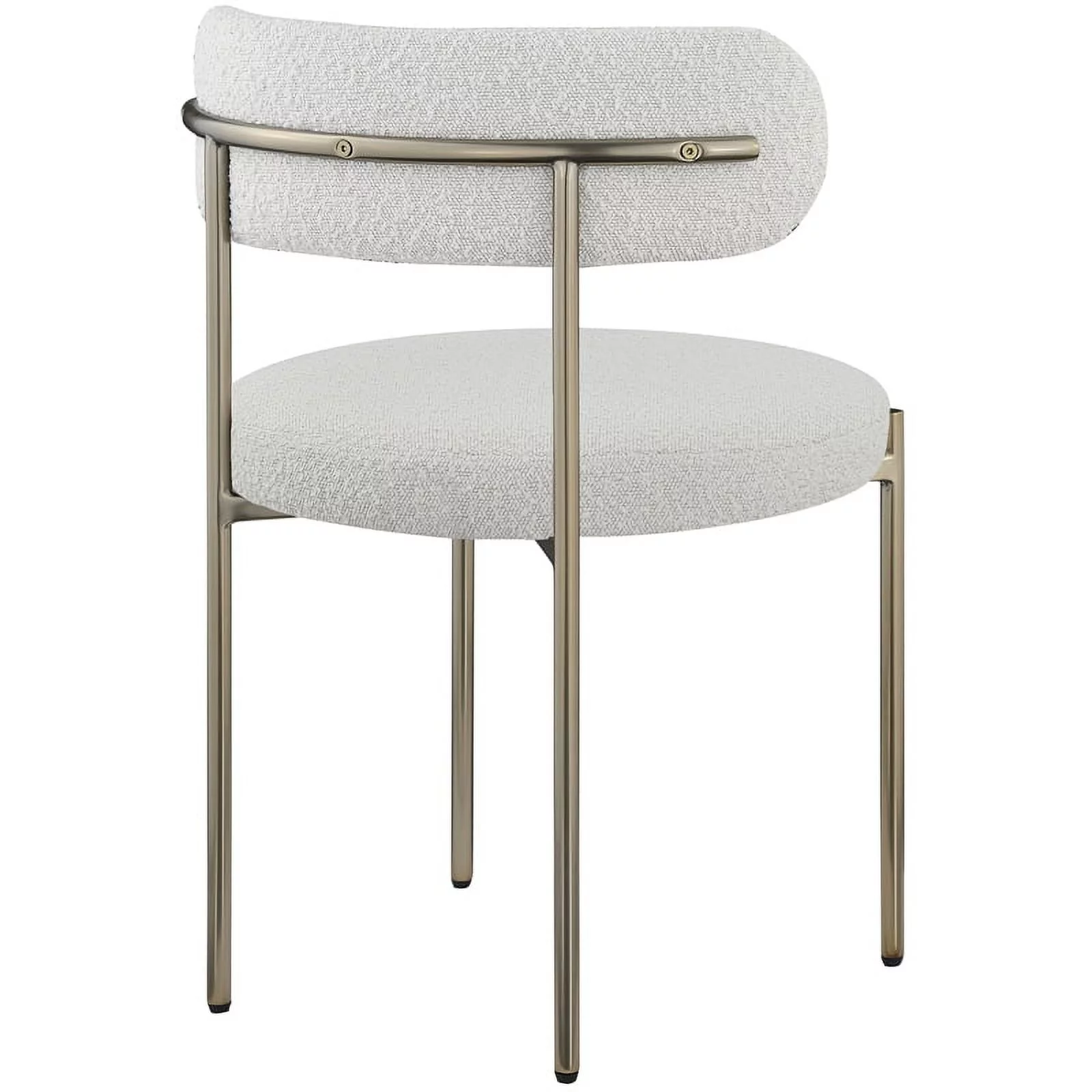 Meridian Furniture Beacon Cream Boucle Fabric Dining Chair