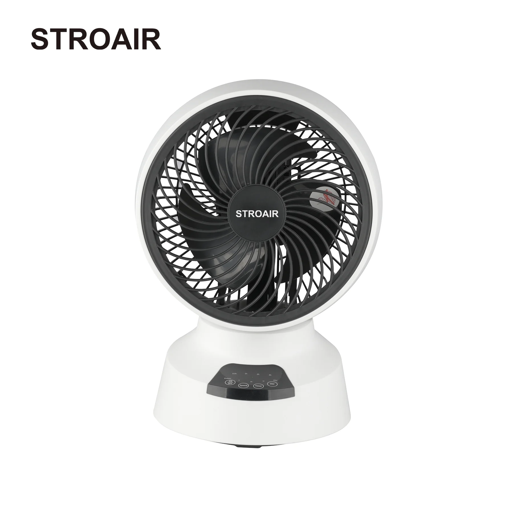 STROAIR Table Fan Oscillating Quiet Small Air Circulator Fan,White