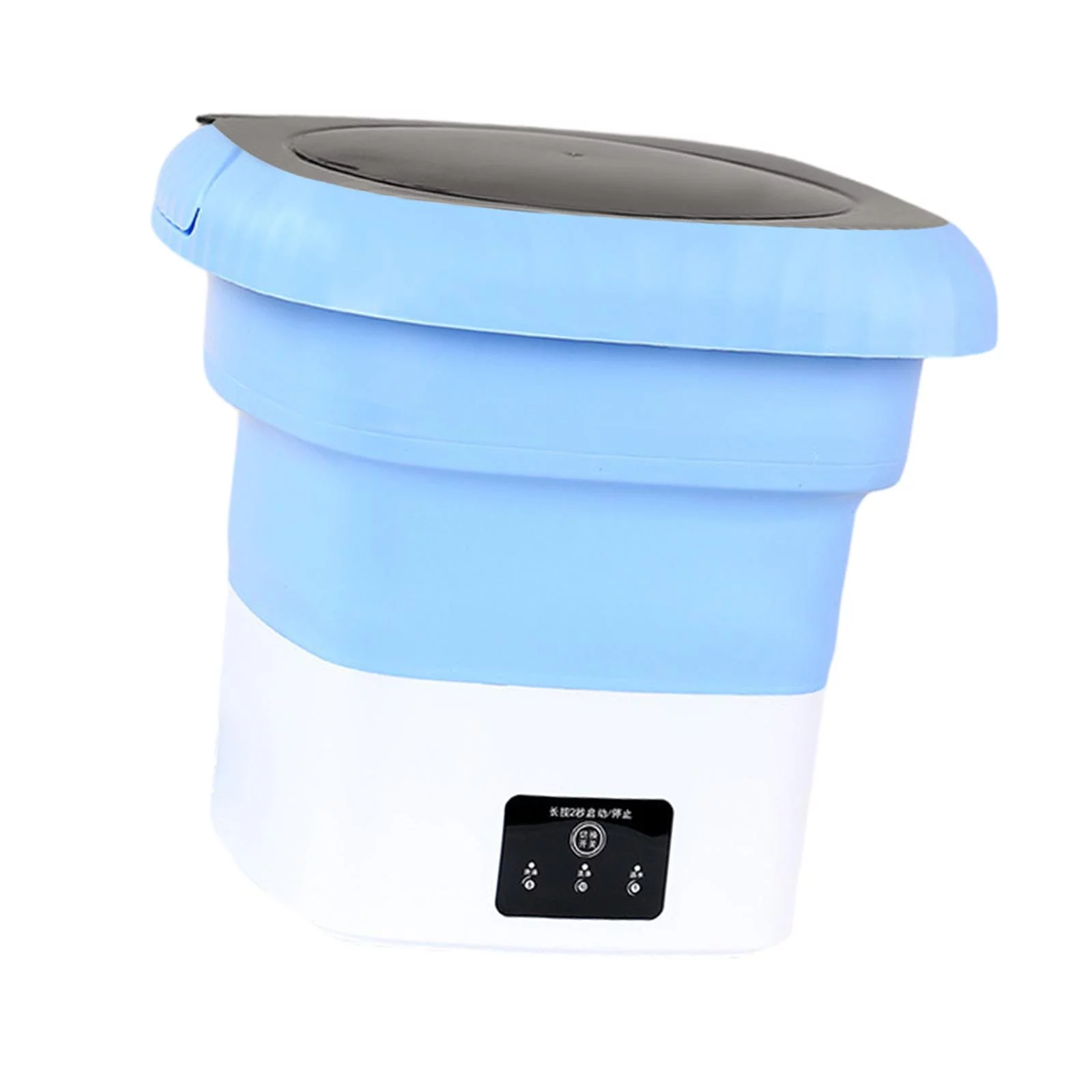 Portable Washing Machine Folding Washing Machine Automatic 9L Capacity Deep Cleaning for Household Laundry Ties Blue