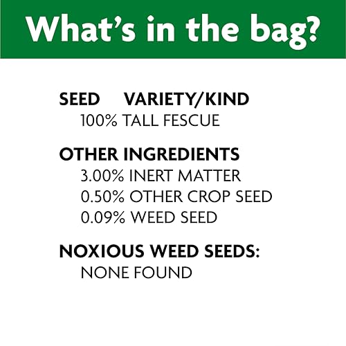 Scotts Turf Builder Grass Seed Tall Fescue Mix with Fertilizer and Soil Improver, Resists Harsh Conditions, 5.6 lbs.