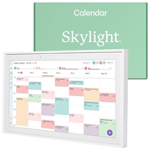 Skylight Calendar: 15-inch Wall Planner Digital Calendar & Chore Chart, Smart Touchscreen Interactive Display for Family Schedules – Wall Mount Included, Great for Organizing Your 2025 Calendar