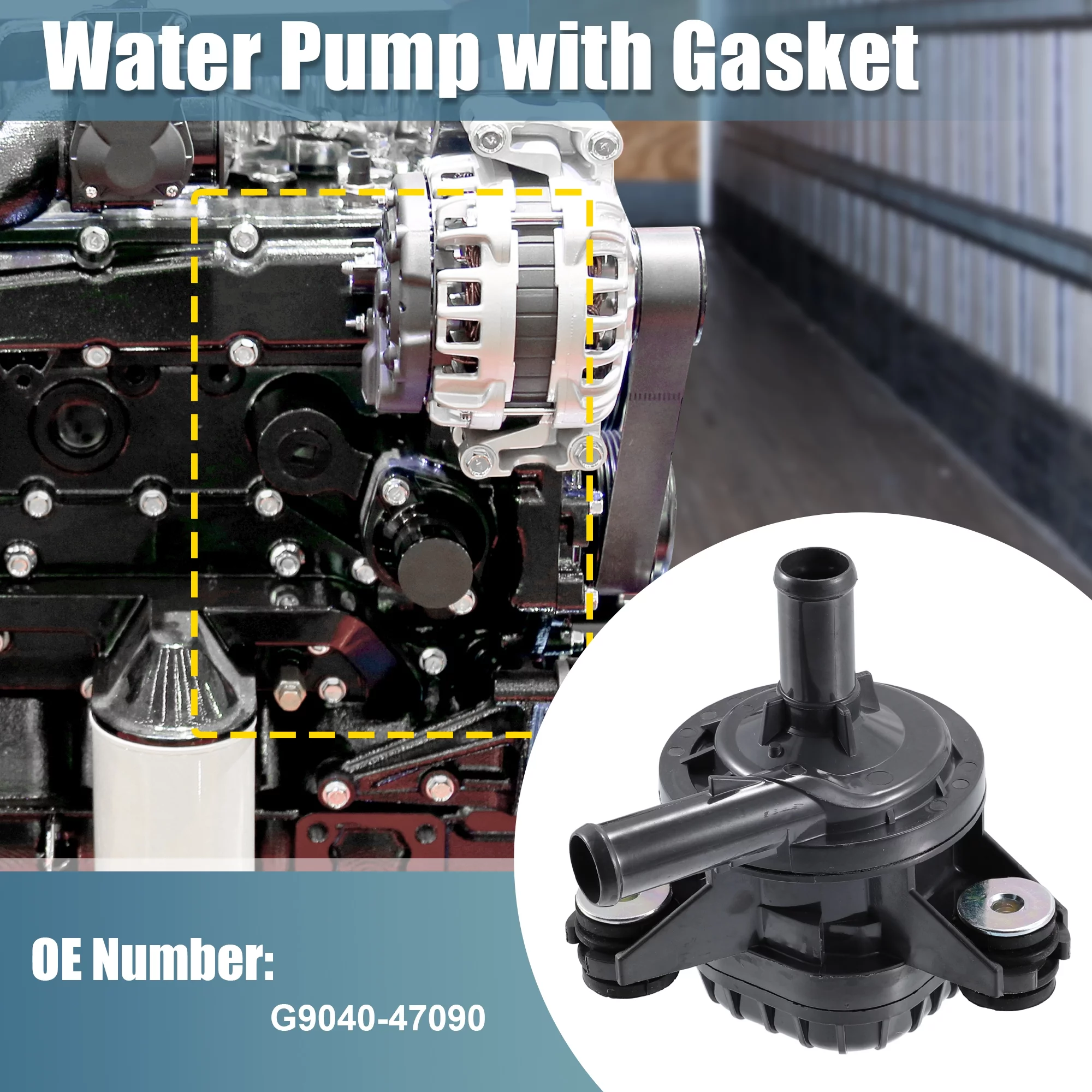 Unique Bargains Drive Motor Inverter Cooler Water Pump G9040-47090 for Toyota Prius 10-12 for Toyota Highlander 11-13