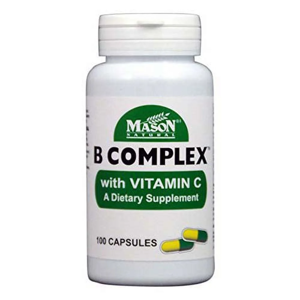 B Complex With Vitamin C Capsules, By Mason - 100 Ea, 3 Pack