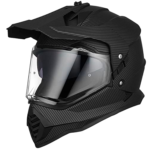 ILM Outside Visor for Dual Sport Helmet Model WS902(Visor, Tinted Black)