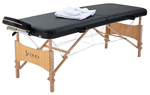 SIERRA COMFORT All-Inclusive Portable Massage Table (Black), SC-901, 27.95