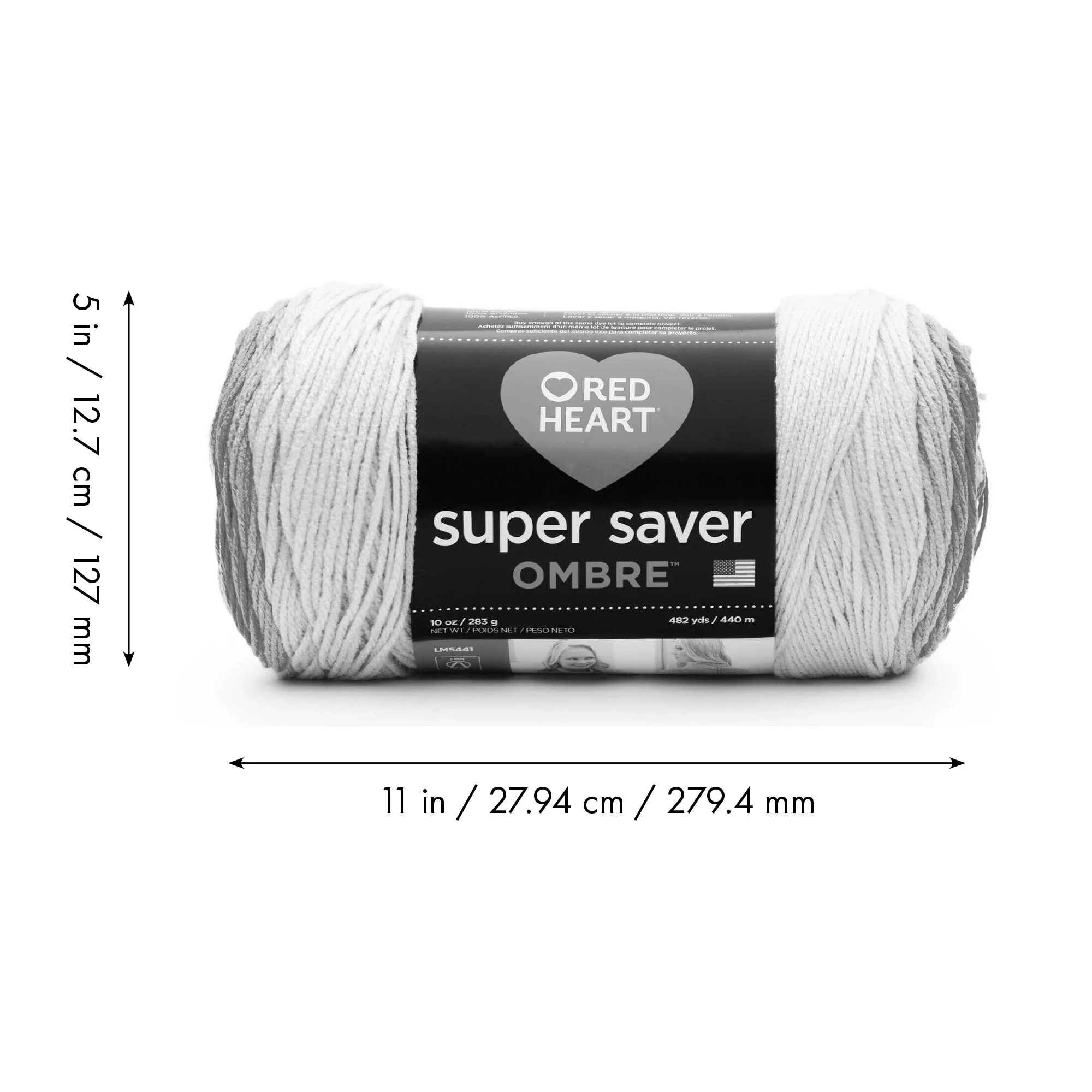 Red Heart® Super Saver® Ombre™ #4 Medium Acrylic Yarn, Sand 10oz/283g, 482 Yards (4 Pack)