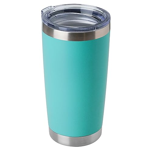 DOMICARE 20oz Stainless Steel Tumbler Bulk with Lid, Double Wall Vacuum Insulated Travel Mug, Powder Coated Coffee Cup, Powder Black, 8 Pack