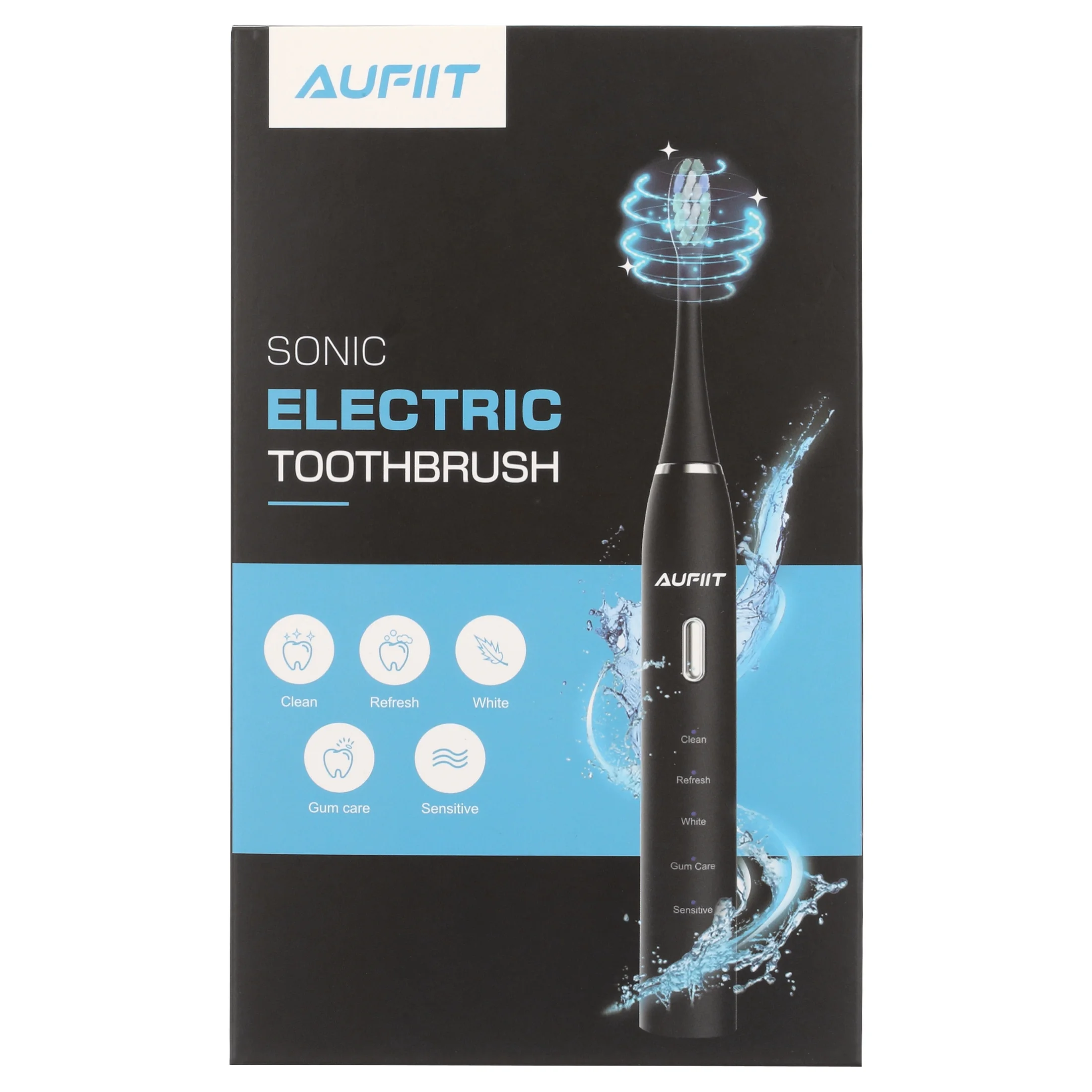 Electric Toothbrush with 8 Brush Heads, Rechargeable Power with 5 Modes & Smart Timer（White）
