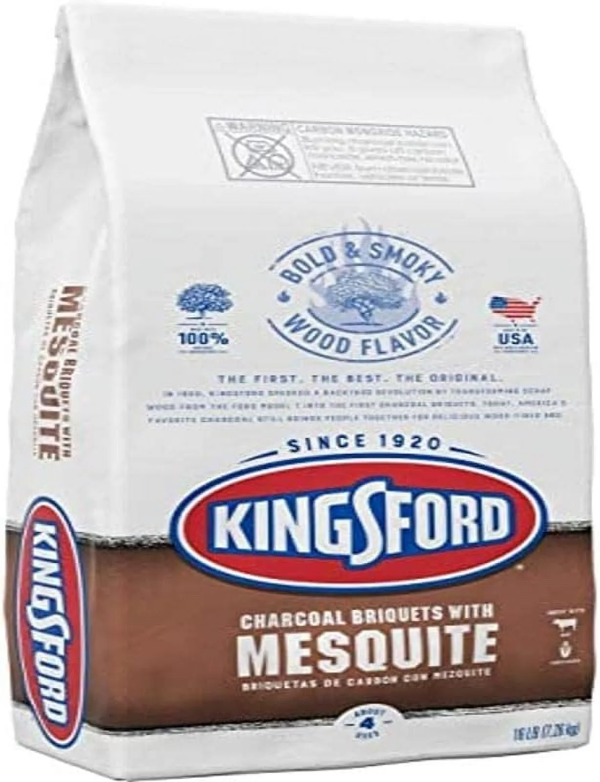 Kingsford Original Charcoal Briquettes with Mesquite, BBQ Charcoal for Grilling - 16 Pounds