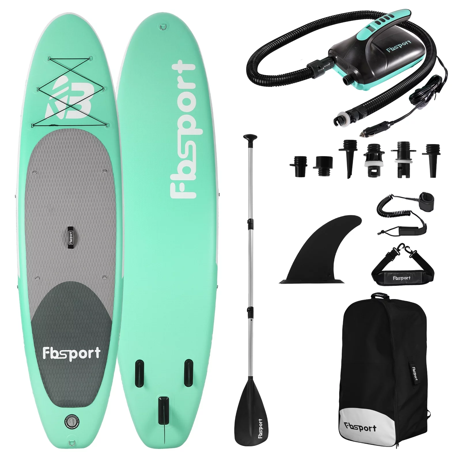 Fbsport Inflatable Elextric Paddle Board, Stand UP Paddleboard 11' Length with Electric Pump SUP Accessories