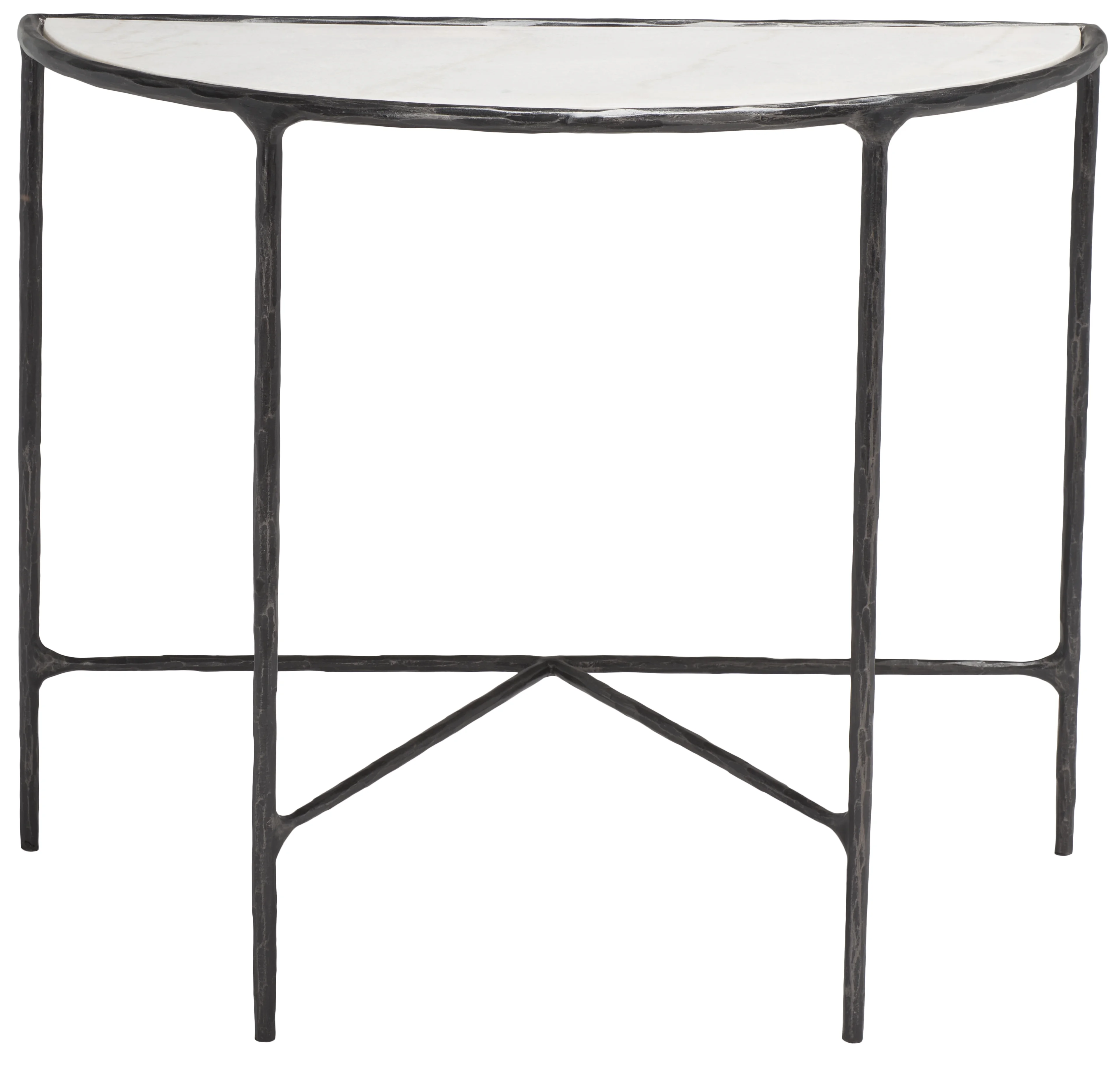 SAFAVIEH Couture Jessa Glam Metal Console Table, Black/White
