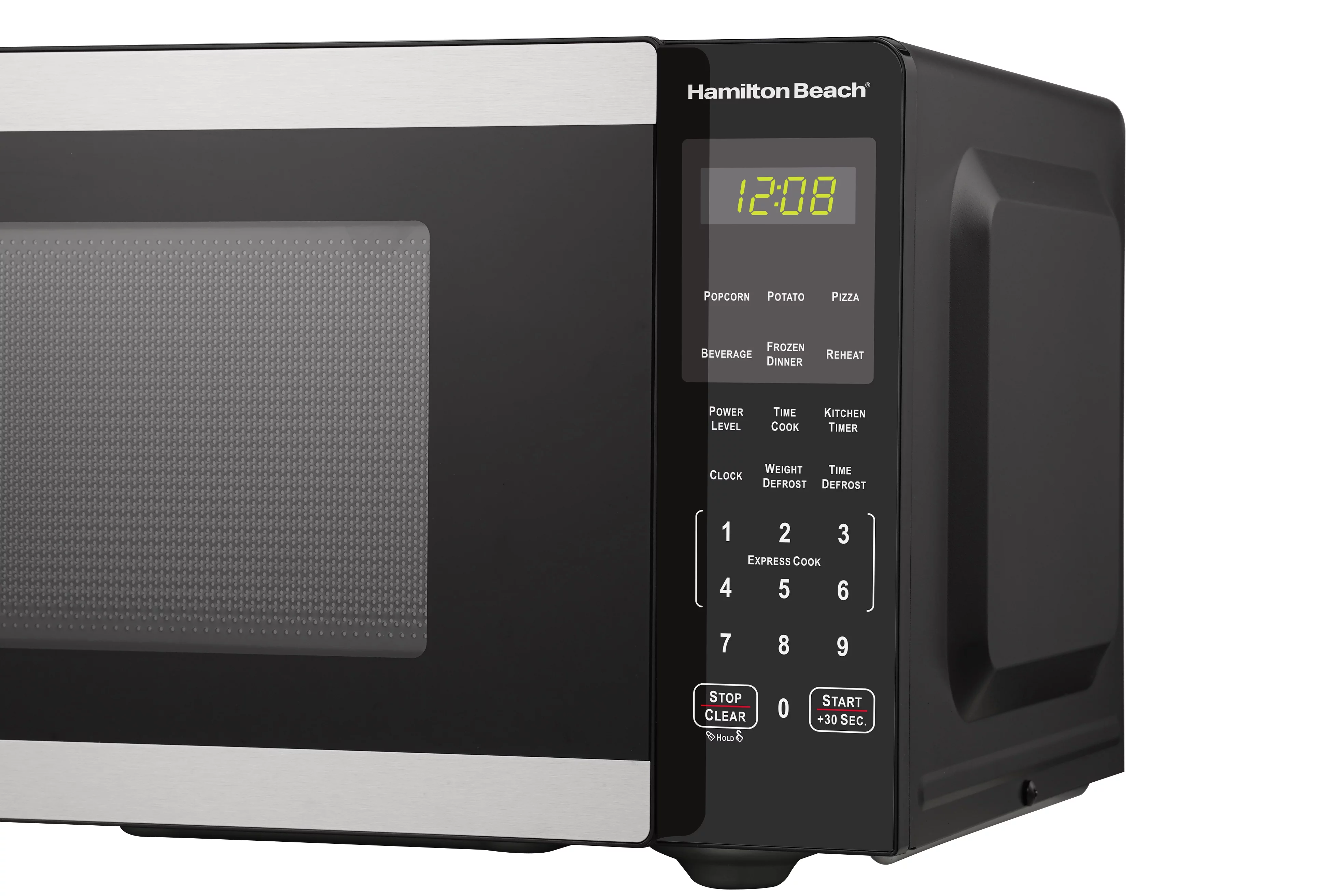 Hamilton Beach 0.9 Cu ft Countertop Microwave Oven, Stainless Steel, New