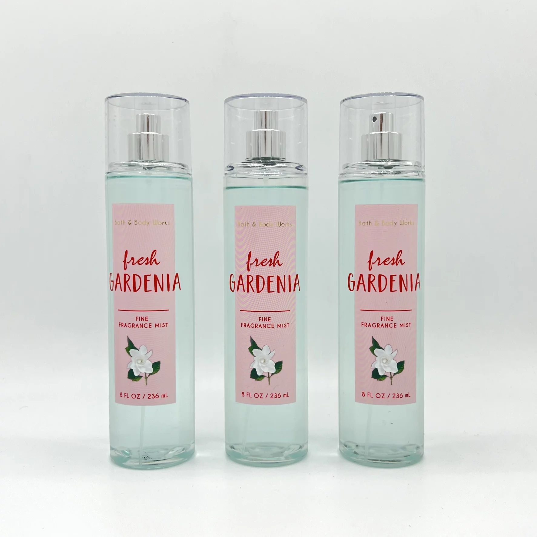 Bath & Body Works Fresh Gardenia 8oz Fine Fragrance Mist 3-Pack