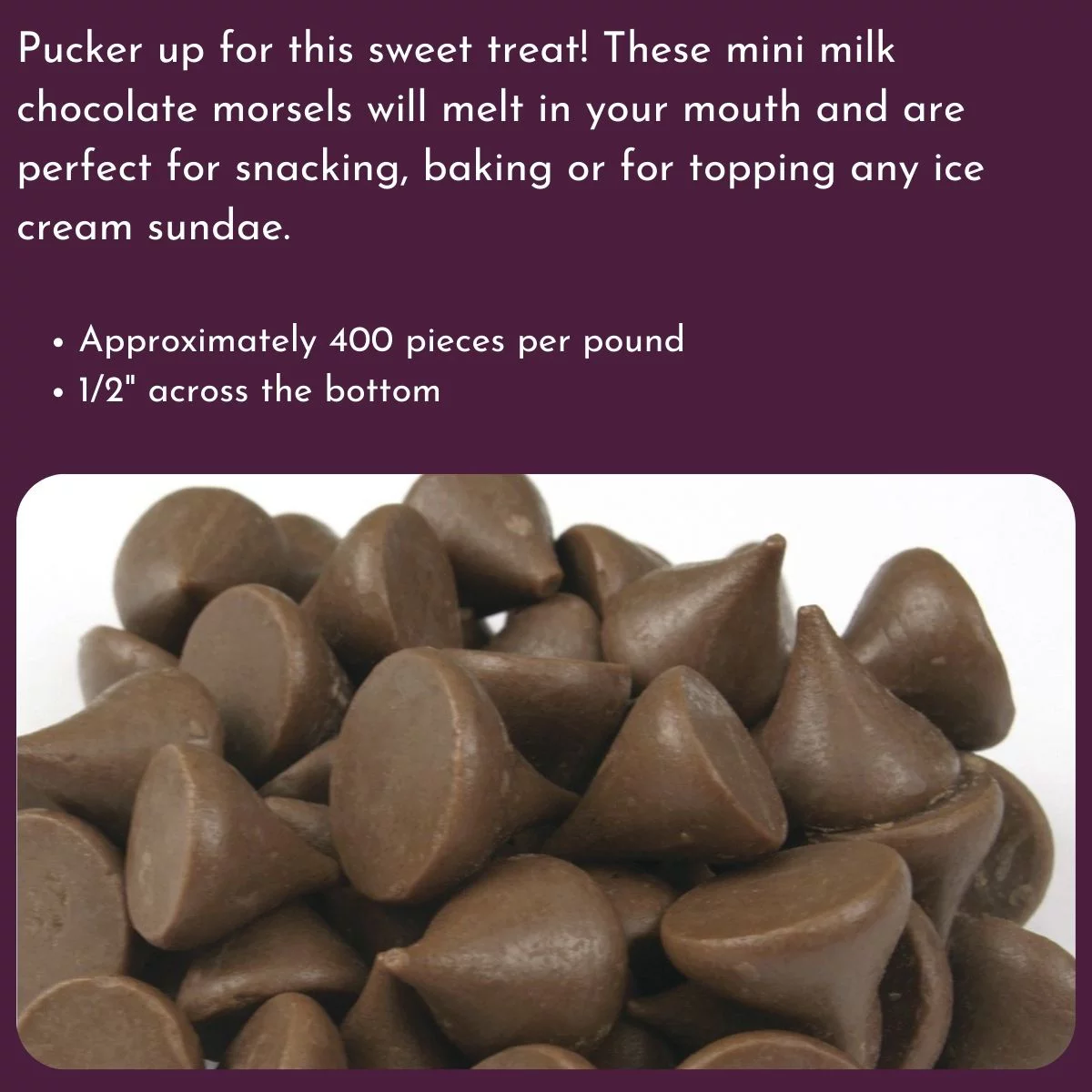 WinCrest Mini Unwrapped Hershey Kisses - 5 Lb Case