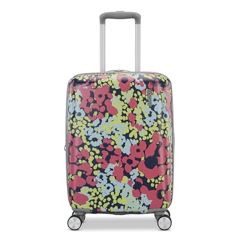 American Tourister Moonlight Hardside Expandable Luggage with Spinner Wheels, Blue Terazzo, 2-Piece Set (20/28)