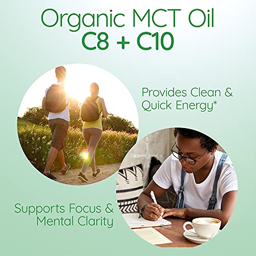 Simply as-is | Organic MCT Oil C8 & C10 Unflavored 100% from Non-GMO Coconuts Perfect for Morning Coffee Quick Clean Energy 40 fl oz
