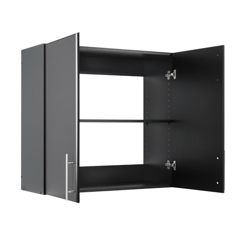Prepac Elite 16 inch Stackable Wall Cabinet, Black