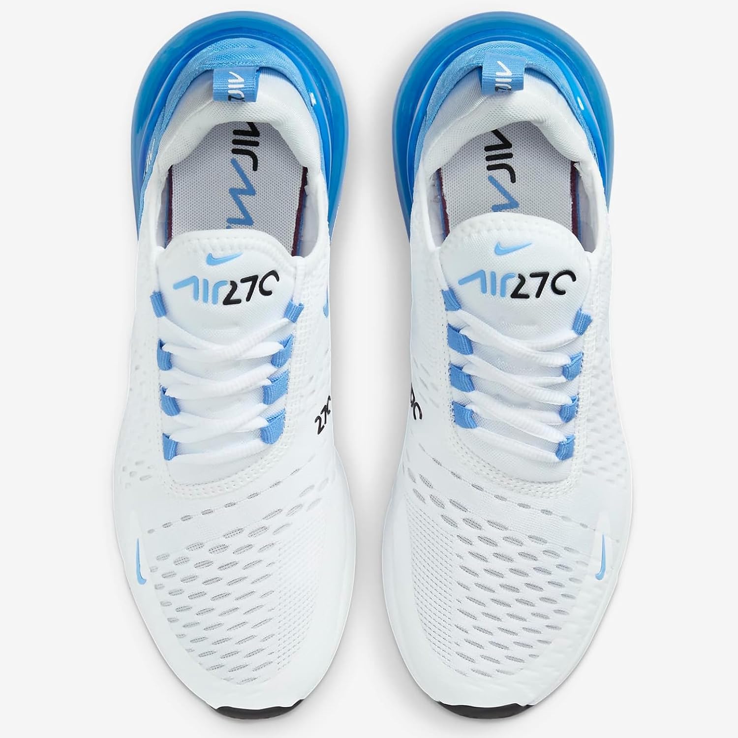 Nike Air Max 270 Women's Shoes (AH6789-118, White/Black/University Blue) Size 12