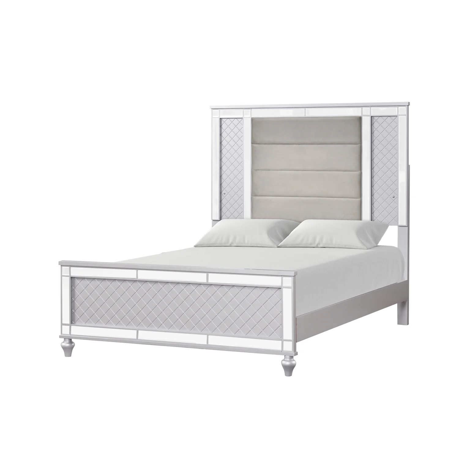 Glory Furniture Livorno G02703A-KB King Bed Silver CHampagne and Mirror