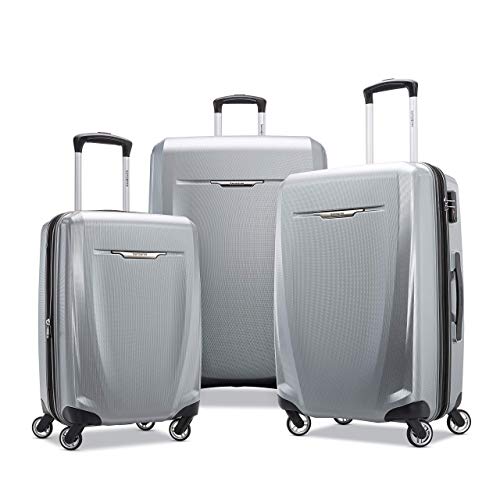 Samsonite Winfield 3 DLX Hardside Expandable Luggage with Spinners, Silver, Carry-On 20-Inch