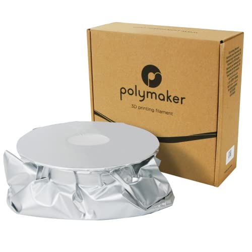 Polymaker PLA PRO Filament 1.75mm 1kg, Tough & High Rigidity White 3D Printing Filament, PolyLite PLA PRO 3D Printer Filament 1.75mm, Print with Most 3D Printers