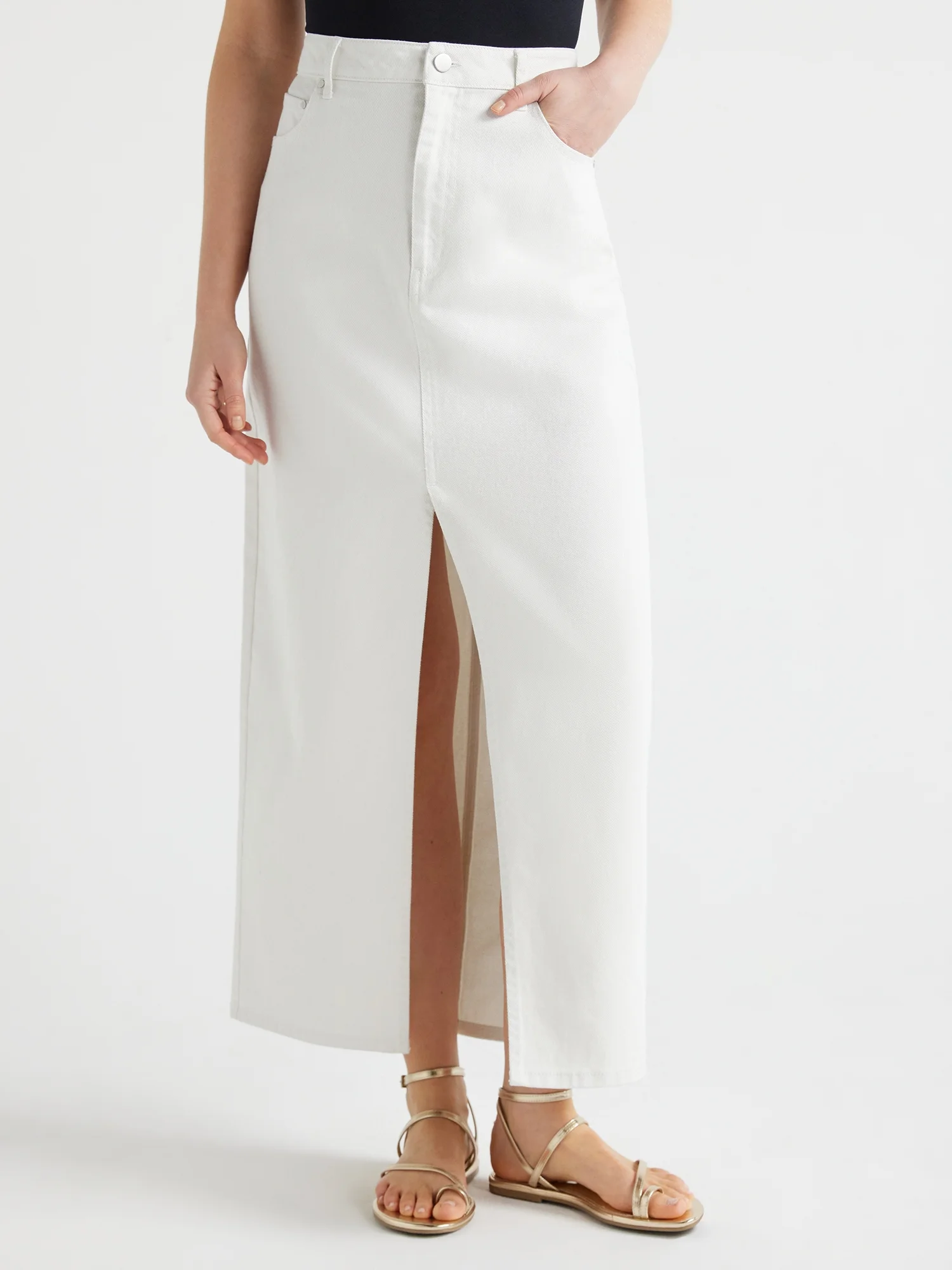 Scoop Women's Maxi Jean Skirt, Sizes 0-18