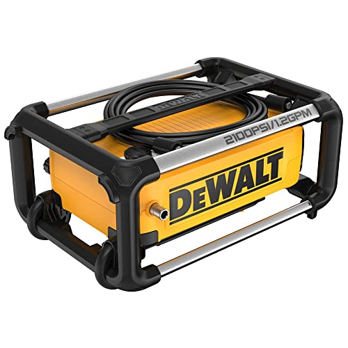 DEWALT Electric Pressure Washer, 2100 PSI, Jobsite Power Washer (DWPW2100) Yellow
