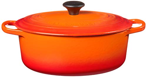 Le Creuset Enameled Cast Iron Signature Oval Dutch Oven, 2.75 qt., Cerise