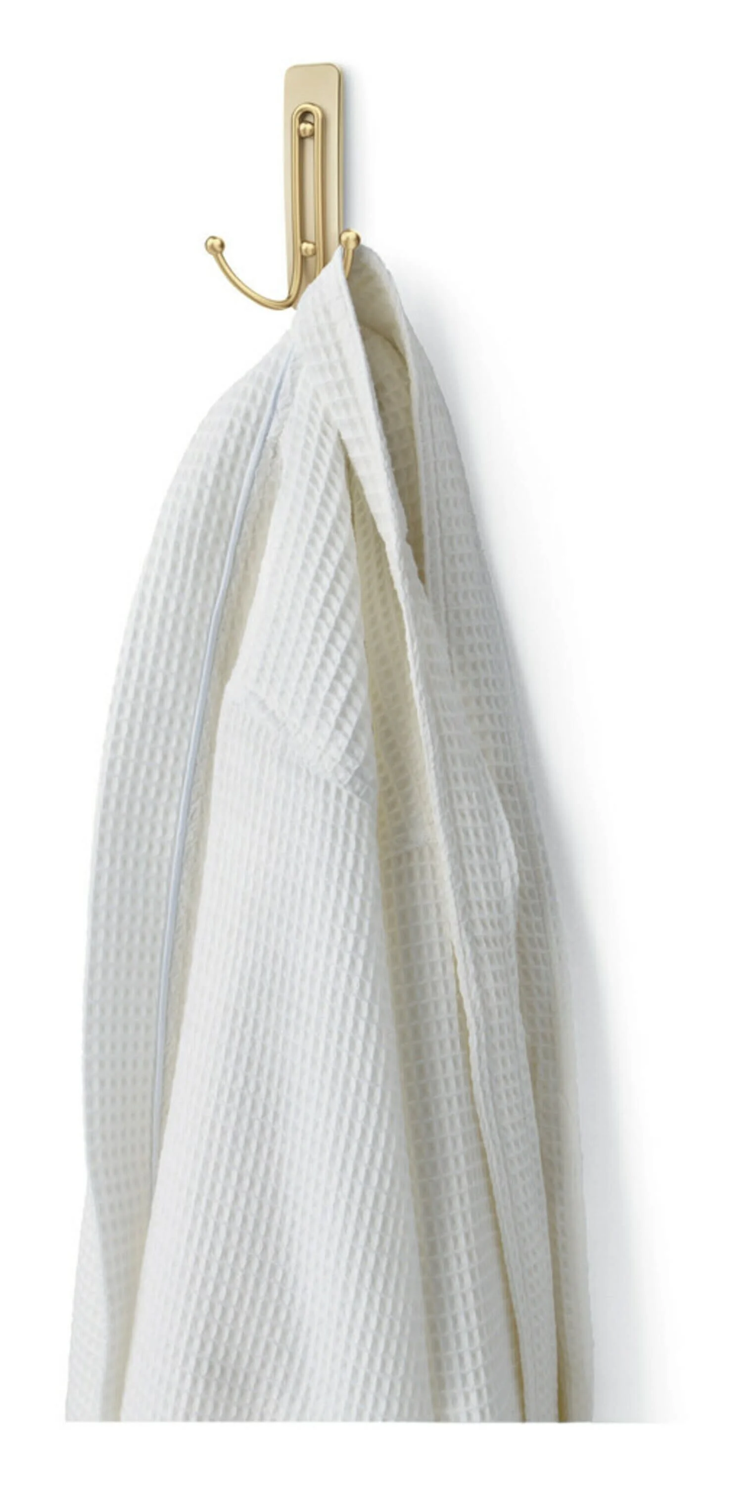 Command Bath Large Brass Finish Double Hook 2 Pack