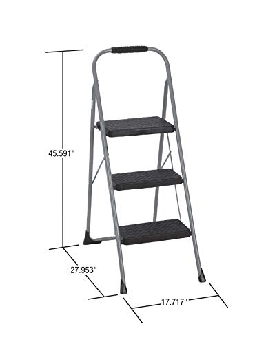 COSCO 2-Step Big Step, Steel Step Stool, Gray