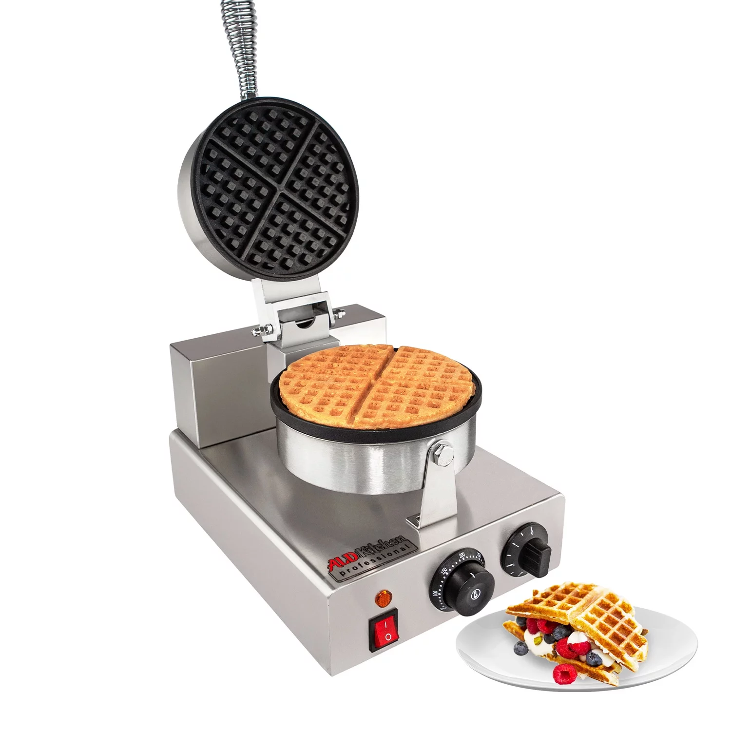 Belgian Waffle Maker | Cone Maker and Waffle Iron | Round-Shape Thin Waffles