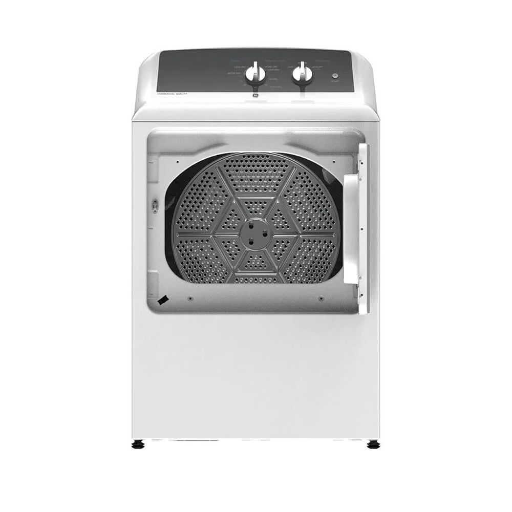 GE GTX52GASPWB 6.2 Cu. Ft. White Front Loading Aluminized Alloy Drum Gas Dryer