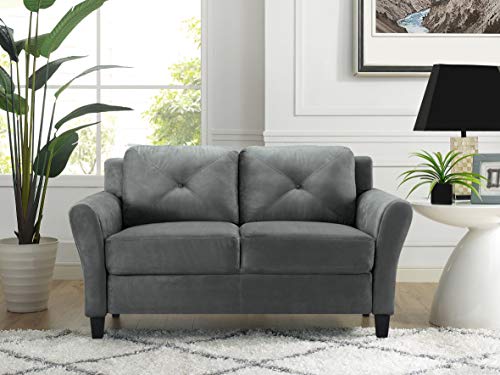 Lifestyle Solutions Harrington Loveseat, Black