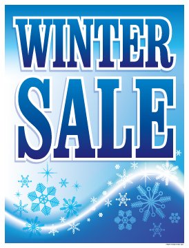 P40WNT Winter Sale Window Sale Sign Posters Retail Business Store Signs (P40-25