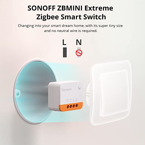 SONOFF ZBMINIL2 Extreme Zigbee Smart Light Switch (2 Way), Compatible with Alexa, SmartThings Hub, Google Home&SONOFF ZBBridge-P, ZigBee Hub Required, No Neutral Required 2-Pack