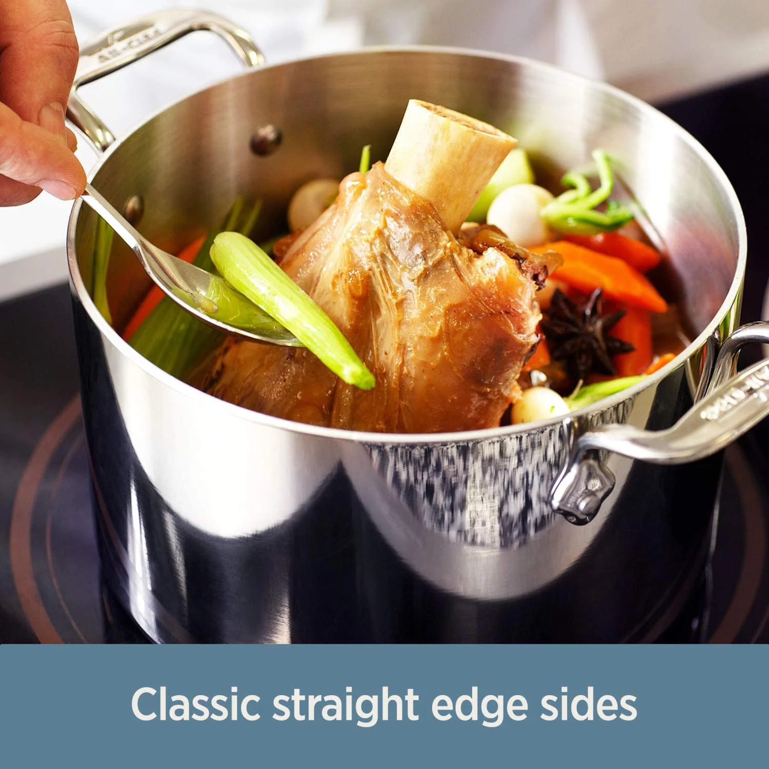 All-Clad 4108 NS Stainless Steel Tri-Ply Bonded Dishwasher Safe PFOA-free Non-Stick Fry Pan / Cookware, 8-Inch, Silver