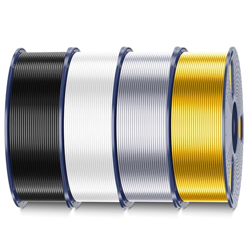 SUNLU Real Wood Fiber PLA Filament, Neatly Wound 1.75mm Dimensional Accuracy +/- 0.03mm, Fit Most FDM 3D Printers, 4kg in Total, 1kg per Spool, 4 Pack,（Wood+Fiber Cherry+Fiber Maple+Fiber Walnut）