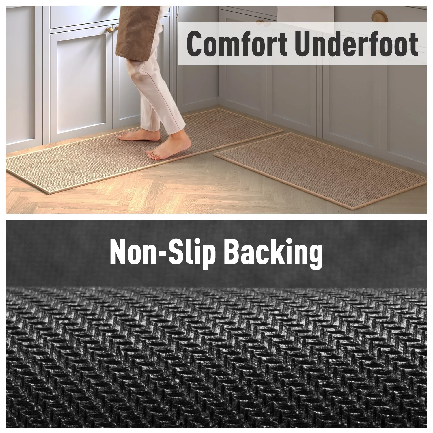 SIXHOME Kitchen Rugs Washable Non Slip Runner Rugs Farmhouse Kitchen Floor Mats Rubber Absorbent Mats for Kitchen Bathroom Indoor Doormat, 17