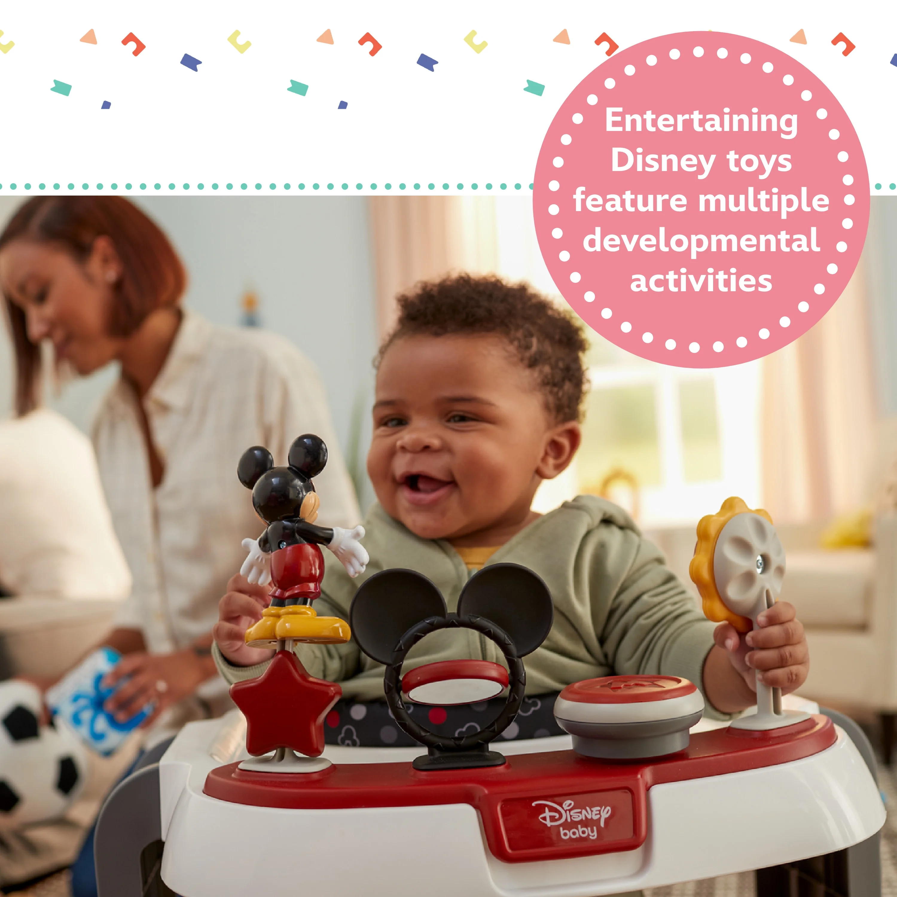 Disney Baby Ready, Set, Walk DX Developmental Walker, Modern Mickey