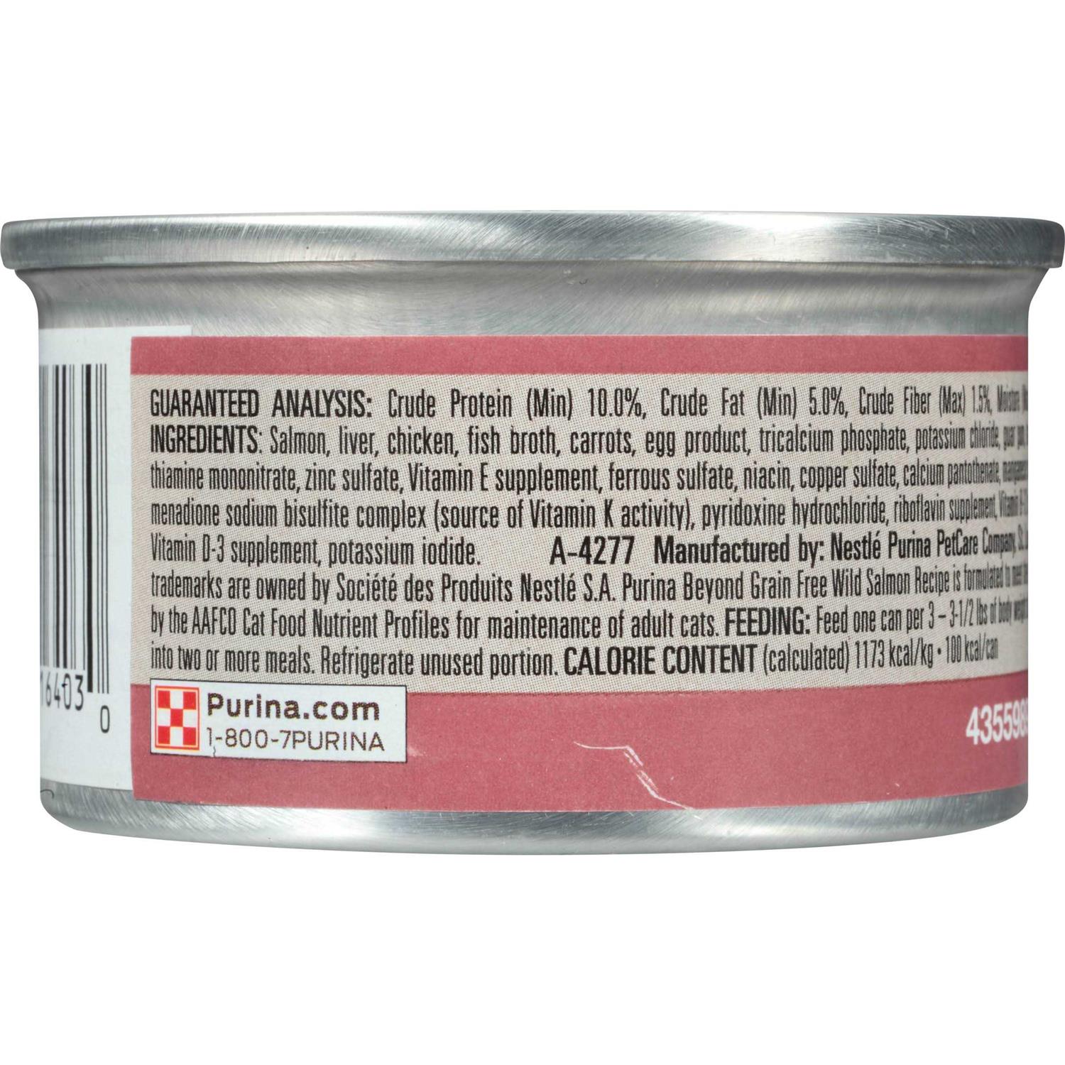 Purina Beyond Wild Salmon Recipe Grain Free Wet Cat Food Pate - Pet Supplies online store
